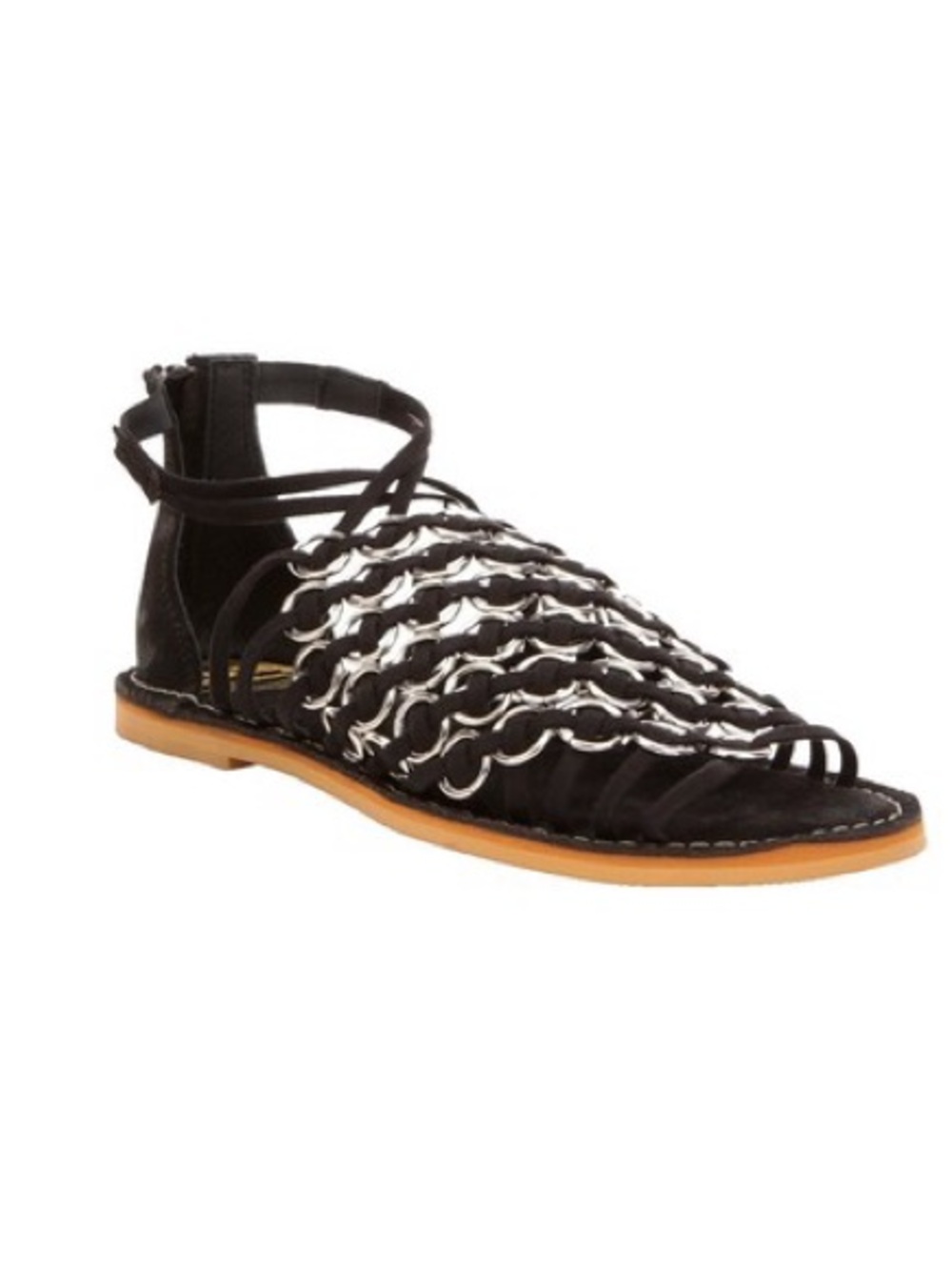 Anthropologie Musse & Cloud Brianne chain link chainmail gladiator sandals 6